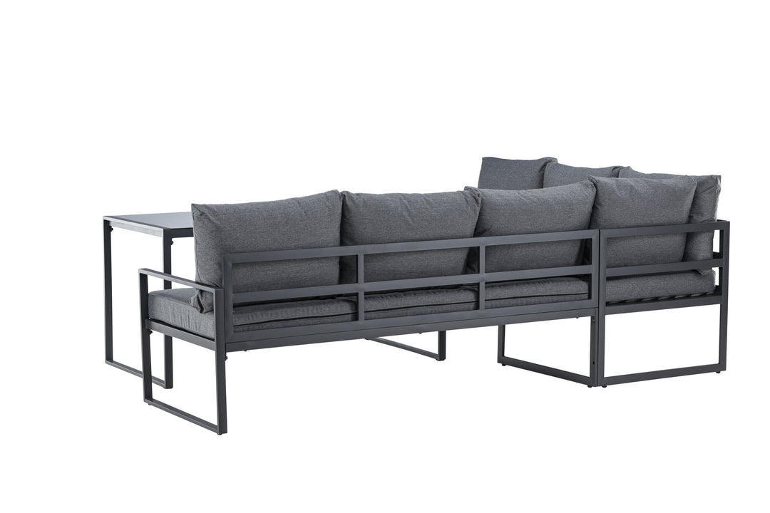 Venture Home Zingaro Corner Sofa Set - Black / Grey