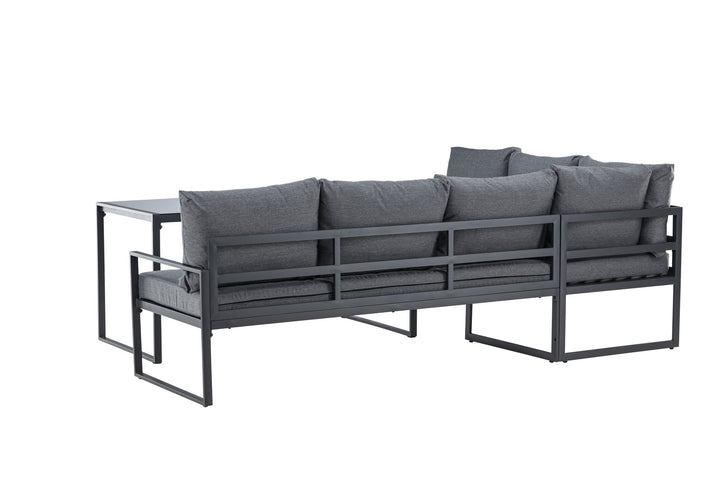 Venture Home Zingaro Corner Sofa Set - Black / Grey