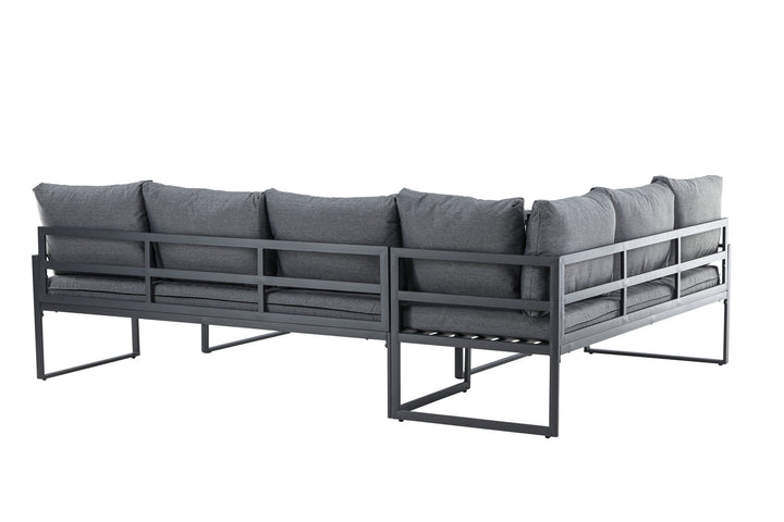 Venture Home Zingaro Corner Sofa Set - Black / Grey