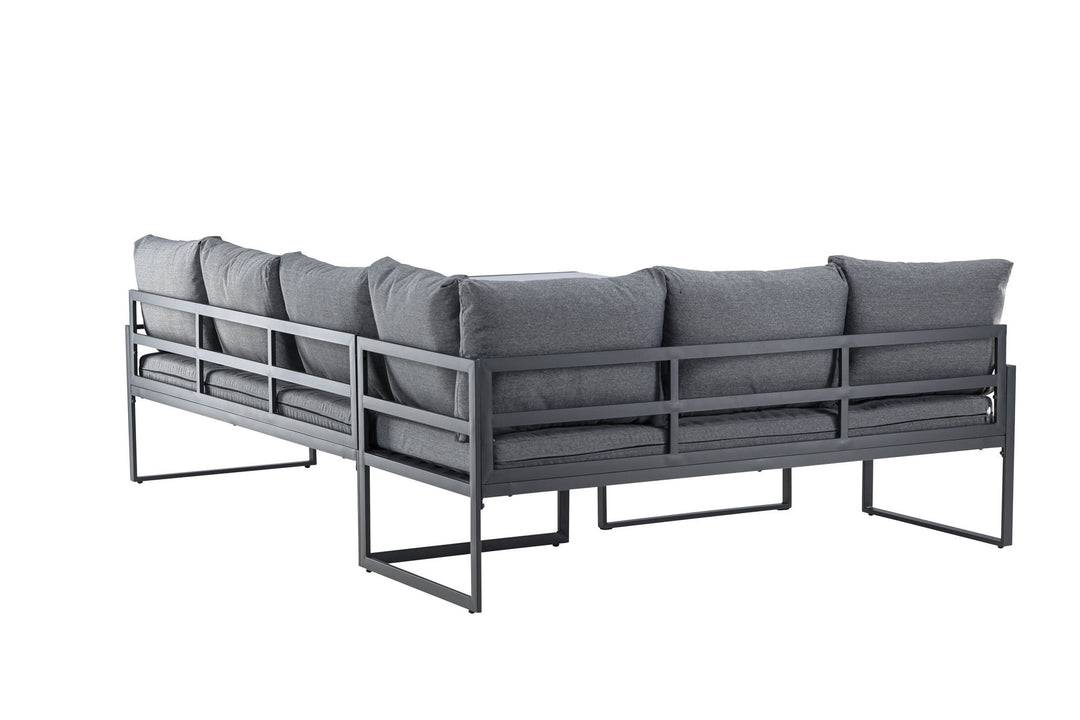 Venture Home Zingaro Corner Sofa Set - Black / Grey