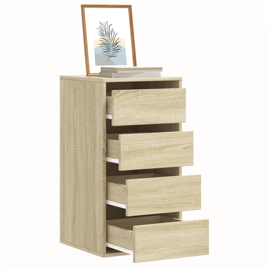 kommode til hjørne 40x41x76 cm konstrueret træ sonoma-eg