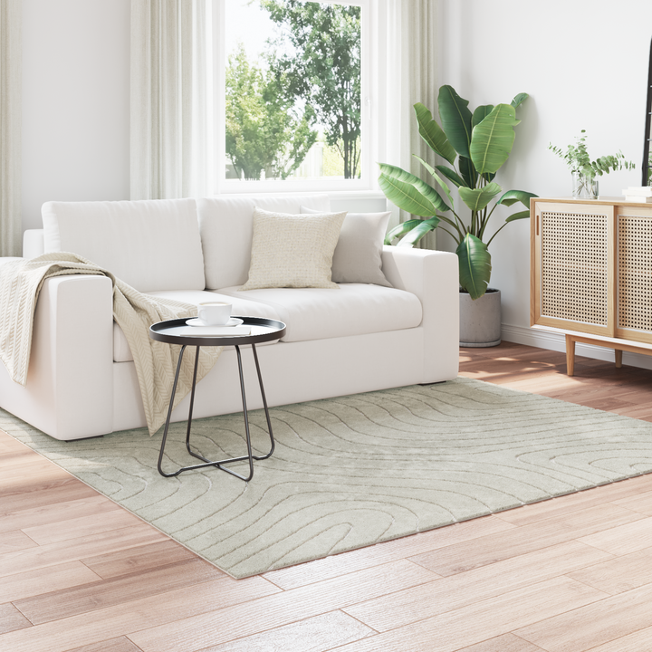 Områdetæpper Firkantet PALMERAS Grøn 200 x 200 cm Polyester