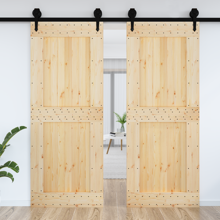 Dør NARVIK Naturfarvet 90 x 210 cm Massivt Fyrretræ
