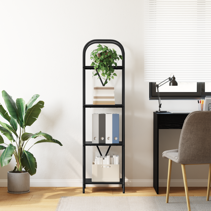 Bogreol Sort eg 40 x 30 x 146 cm Konstrueret træ