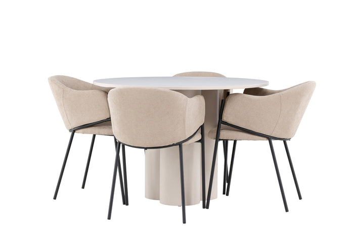 Venture Home Olivia Dining Table with Evelina Dining Chair