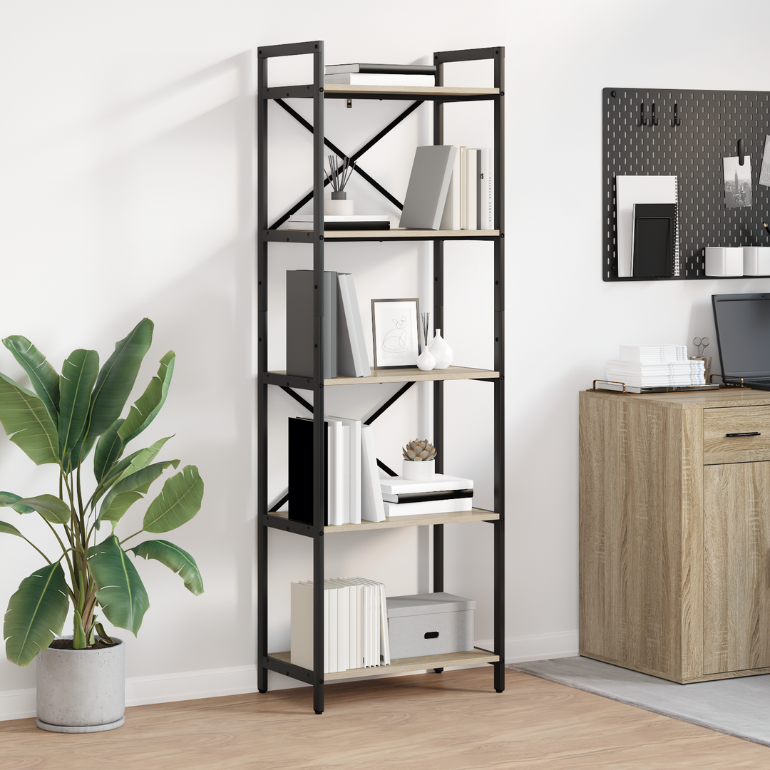 Bogreol Sonoma eg 56 x 34 x 171 cm Konstrueret træ