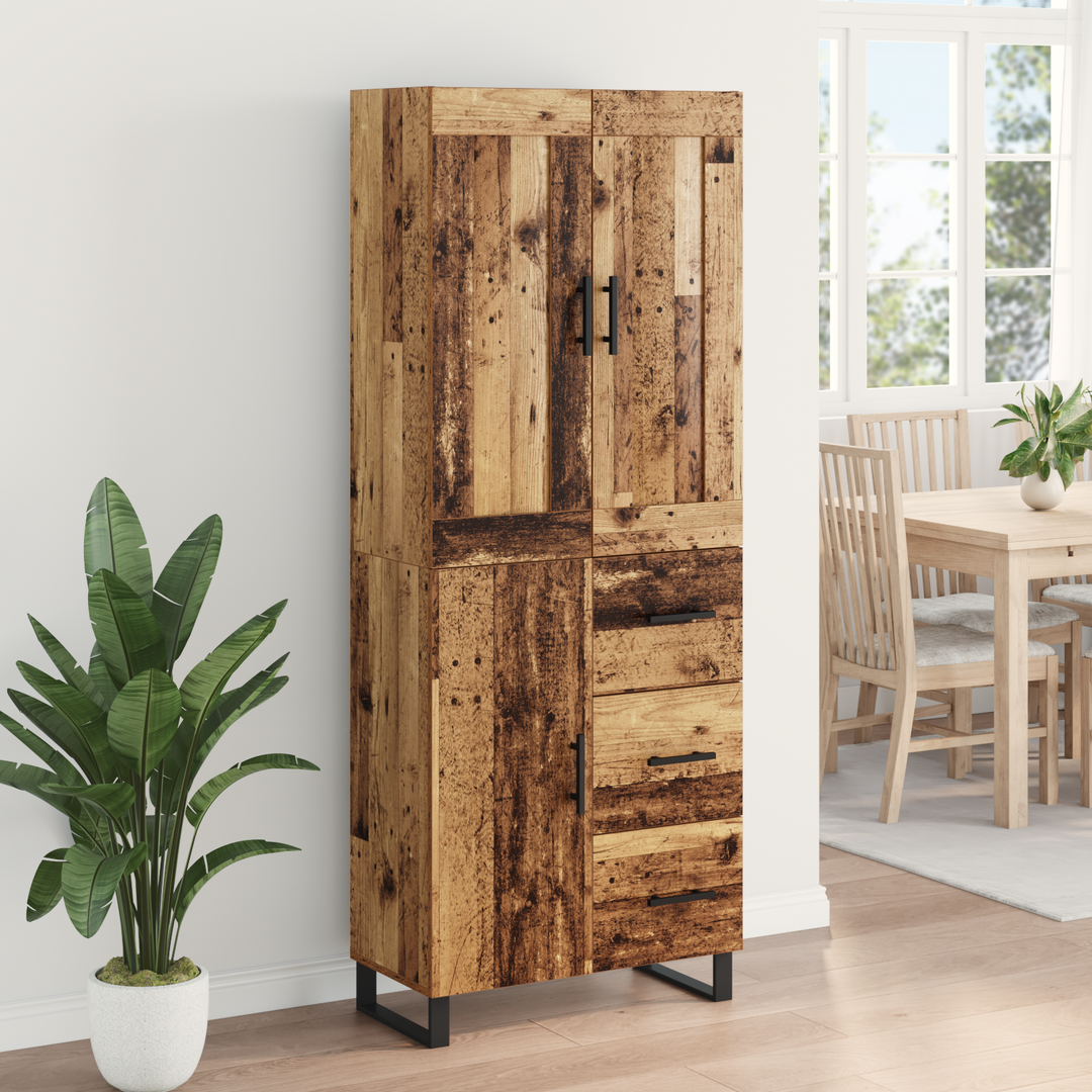 Highboard Gammelt træ 69,5 x 34 x 180 cm Konstrueret træ