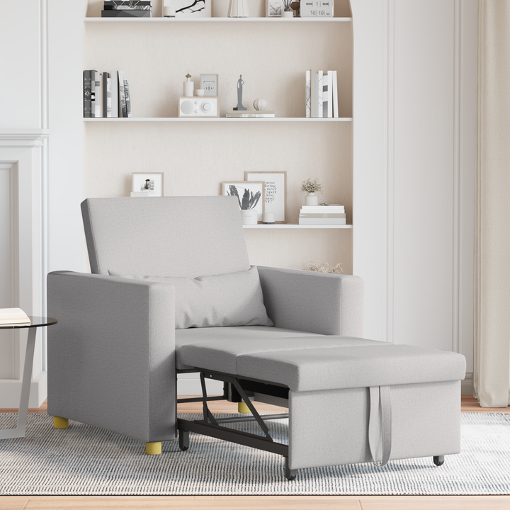 Utrækkelig sovesofa enkelt med hjul Sky grey Stof
