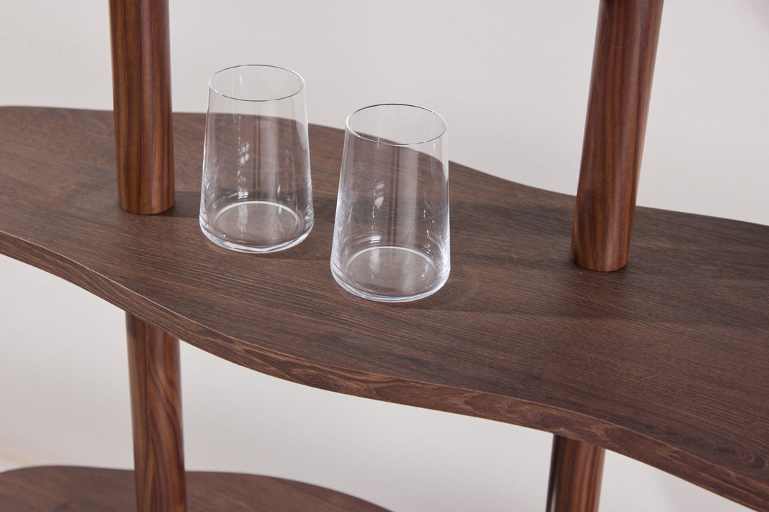 Vind Moln Bookcase 105x30x140 cm - MDF with Mocca 3D Paper