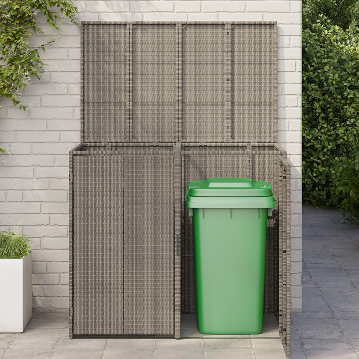 Affaldsbin boks 2 pcs Grå 130 x 80 x 115 cm Polyethylen