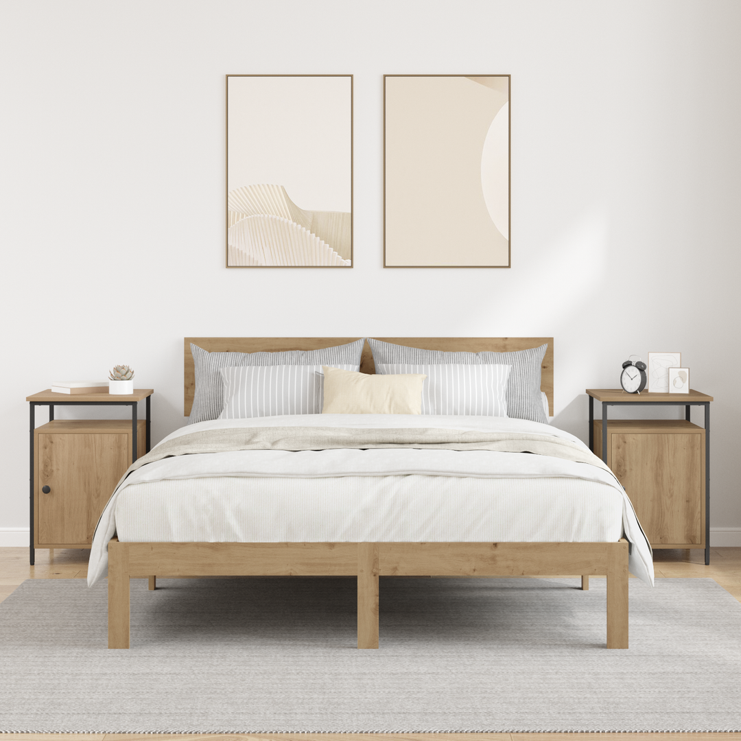 Natskab 2 pcs Artisan Egetræ 40 x 42 x 60cm Konstrueret træ