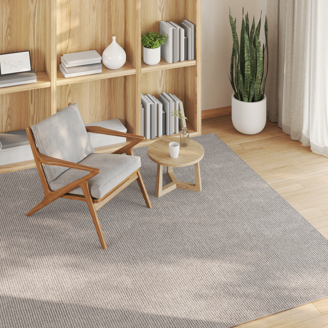 Områdetæpper LUGO Creme og Taupe 120 x 120 cm Polyester