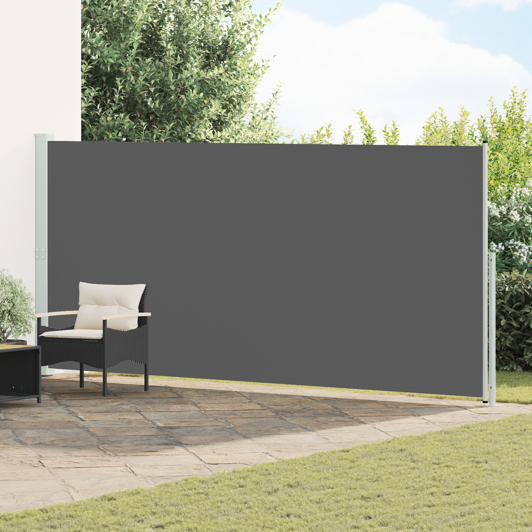 Udtrækkeligt side-markise 200 x 500 cm 100% polyester jern stål