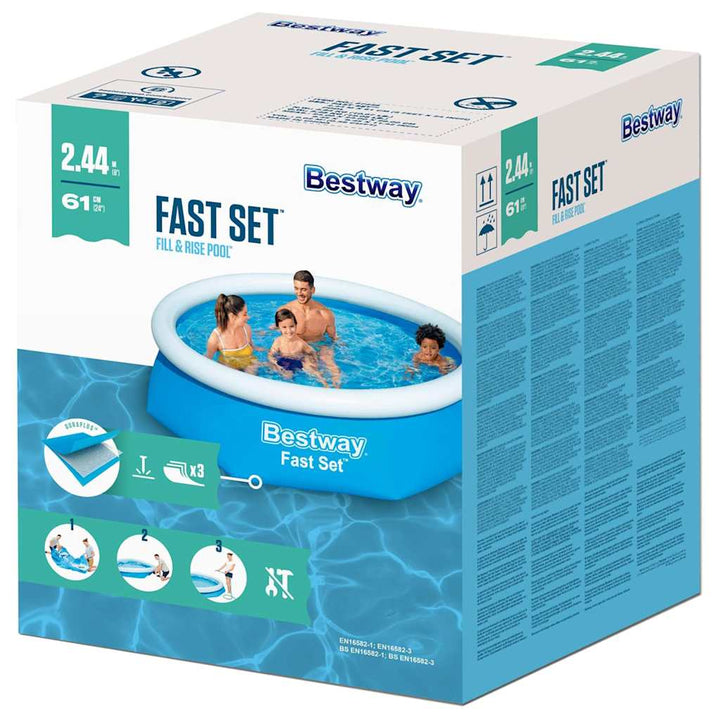 oppustelig swimmingpool Fast Set 244x61 cm rund 57265