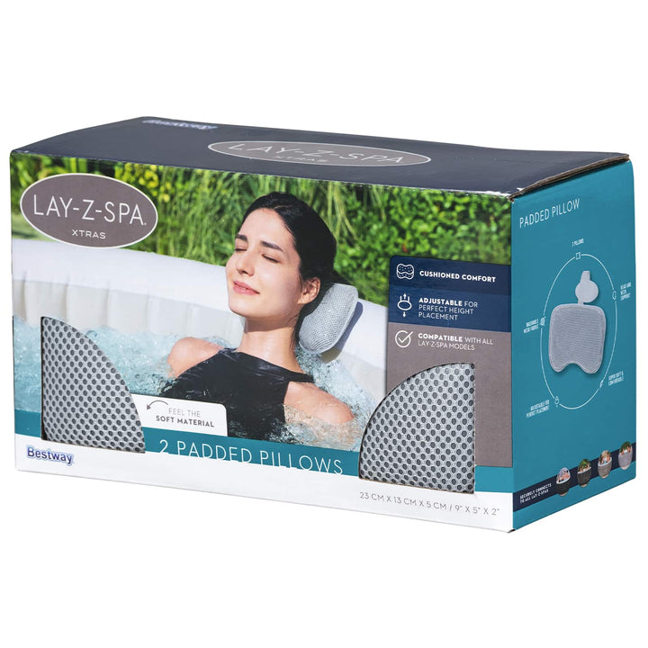 Spa Badepude 2 stk. Stål og PVC Grå
