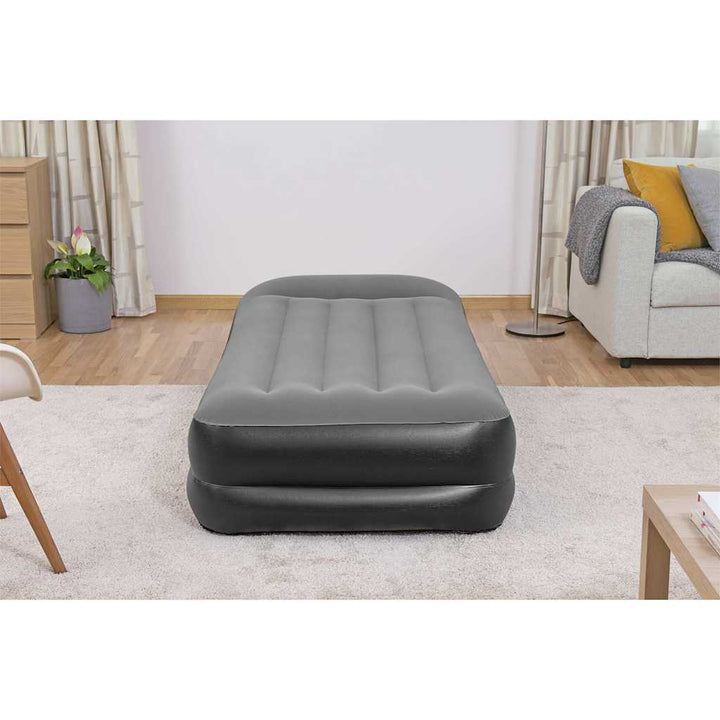 oppustelig luftmadras med indbygget luftpumpe 191x97x46 cm