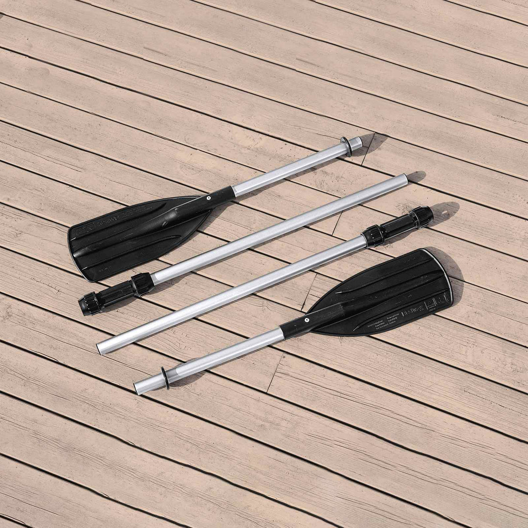 Oppustelig båd Grå og Hvid 3,64 x 1,66 m PVC