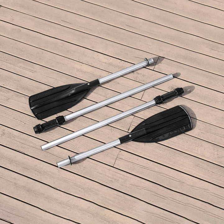 Oppustelig båd Grå og Hvid 3,64 x 1,66 m PVC