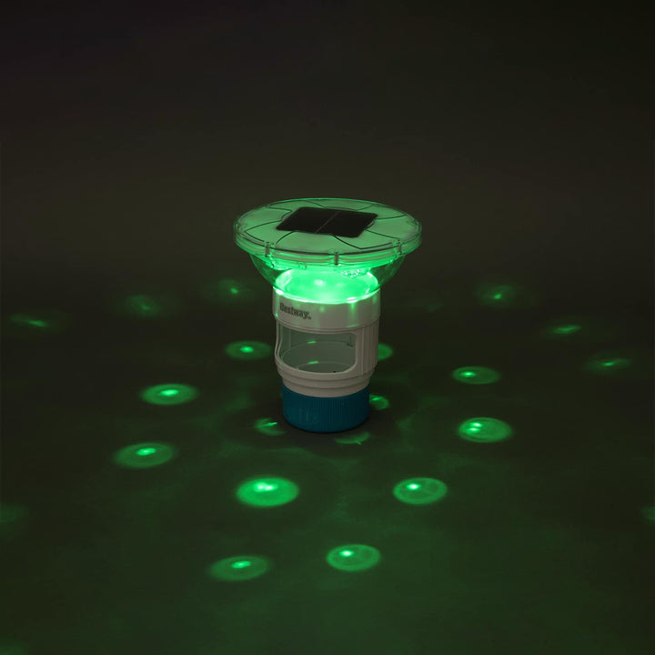 Flydende Sollys med LED-lysstrimler Hvid Ø 7,6 cm PC og ABS