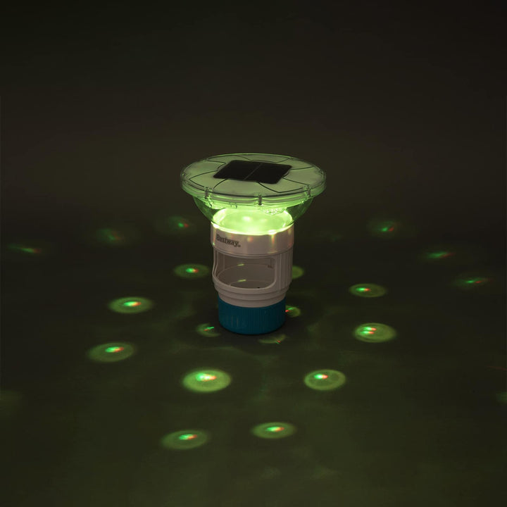 Flydende Sollys med LED-lysstrimler Hvid Ø 7,6 cm PC og ABS