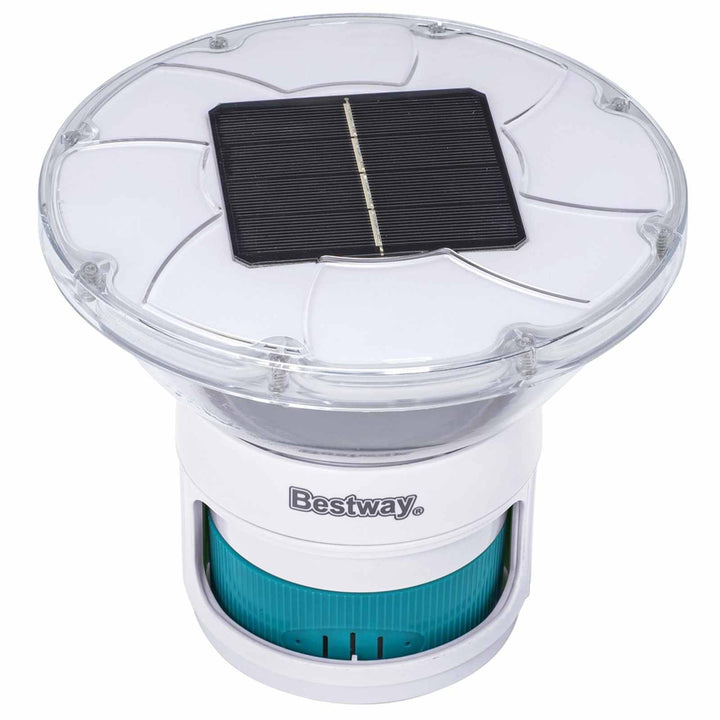 Flydende Sollys med LED-lysstrimler Hvid Ø 7,6 cm PC og ABS