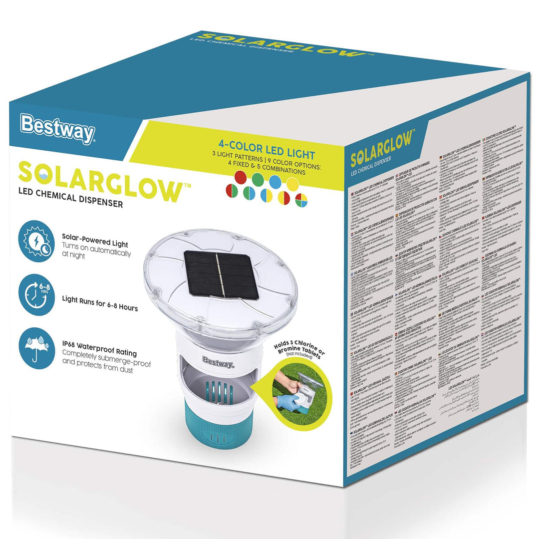 Flydende Sollys med LED-lysstrimler Hvid Ø 7,6 cm PC og ABS