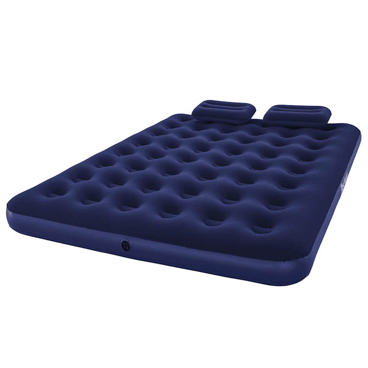 oppustelig luftmadras med pude og pumpe 203x152x22 cm 67374