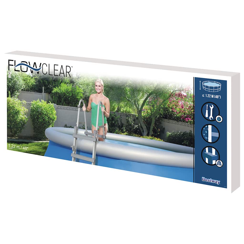 Flowclear poolstige med 4 trin 122 cm