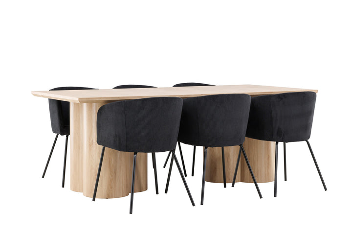 Venture Home Olivia Dining Table with Berit Dining Chair