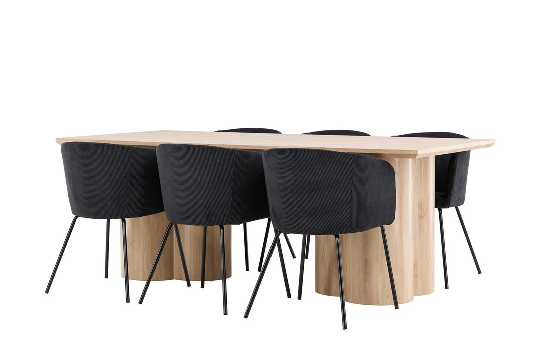 Venture Home Olivia Dining Table with Berit Dining Chair