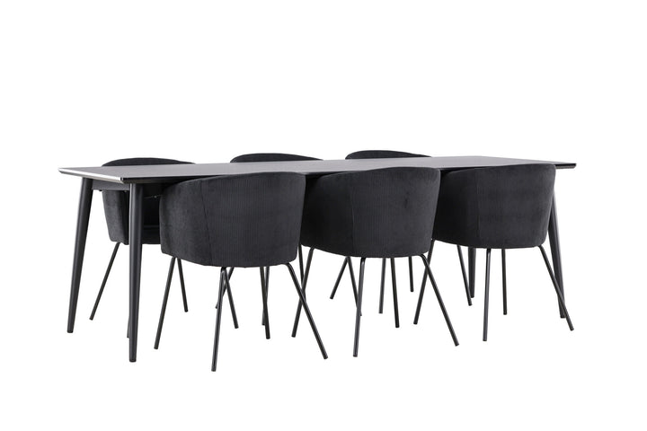 Venture Home Ellis Dining Table with Berit Dining Chair