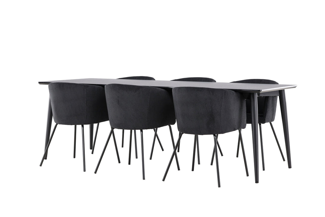 Venture Home Ellis Dining Table with Berit Dining Chair