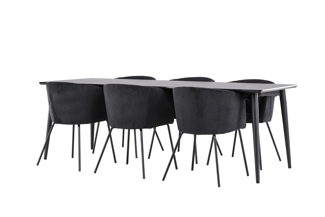 Venture Home Ellis Dining Table with Berit Dining Chair