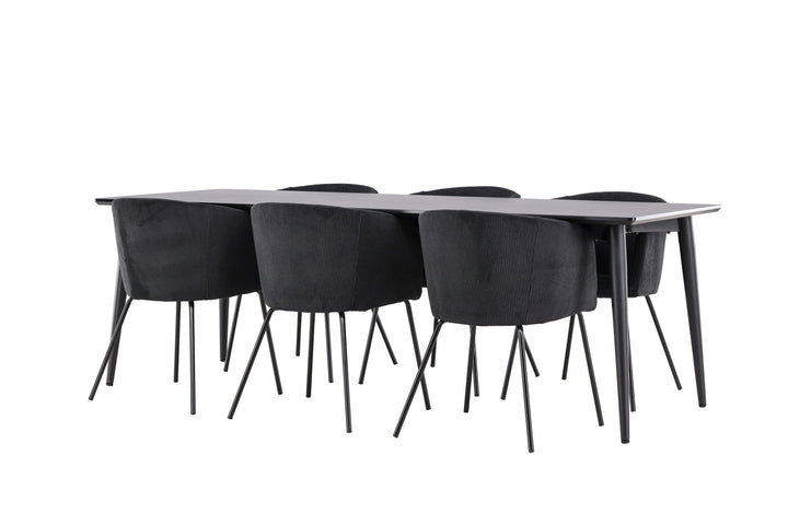 Venture Home Ellis Dining Table with Berit Dining Chair