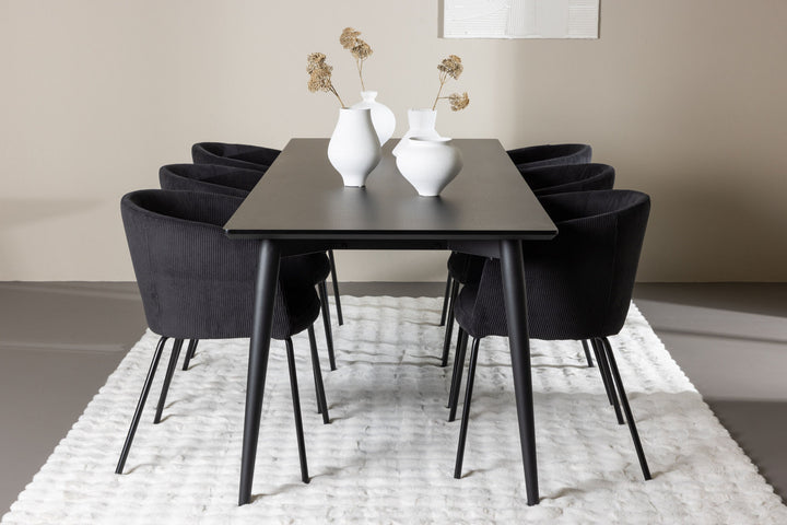Venture Home Ellis Dining Table with Berit Dining Chair