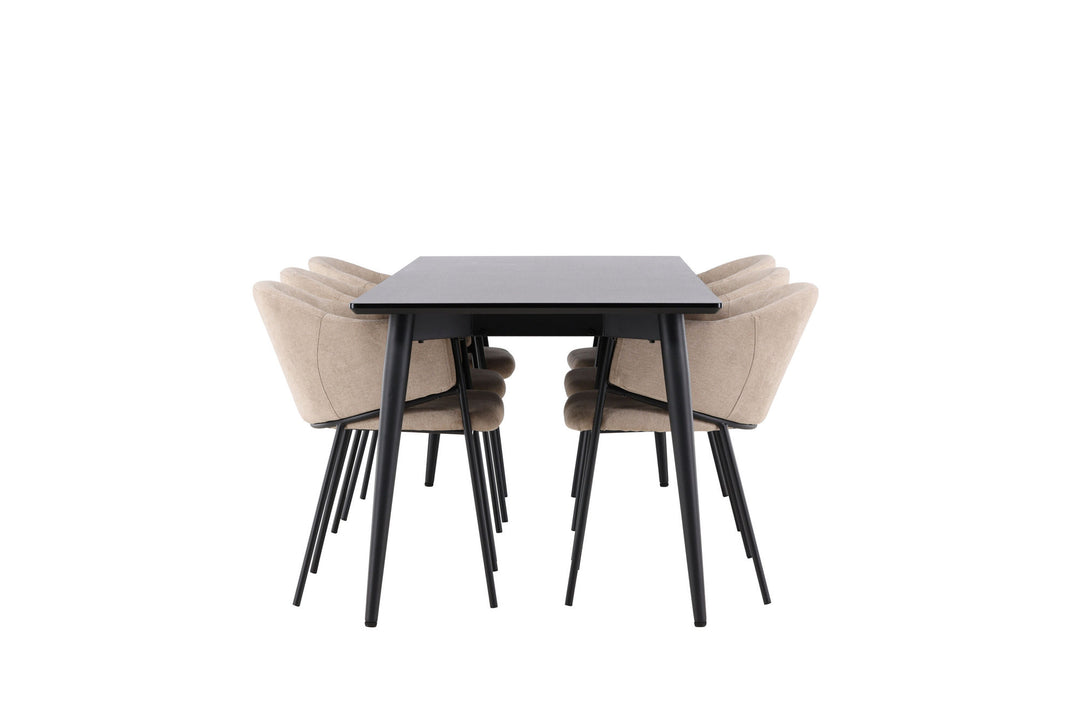 Venture Home Ellis Dining Table with Evelina Dining Chair