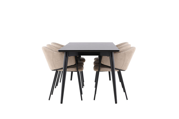 Venture Home Ellis Dining Table with Evelina Dining Chair