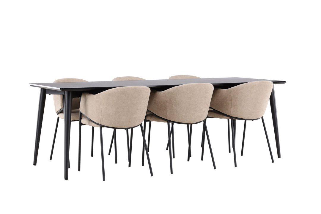 Venture Home Ellis Dining Table with Evelina Dining Chair