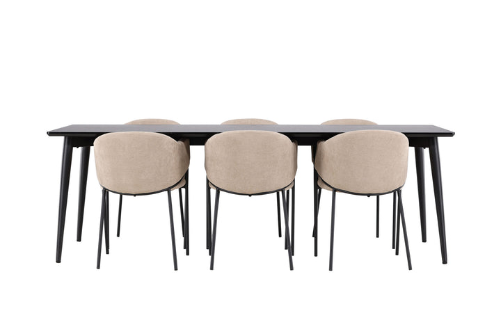 Venture Home Ellis Dining Table with Evelina Dining Chair