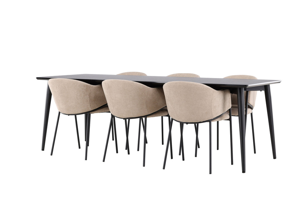 Venture Home Ellis Dining Table with Evelina Dining Chair