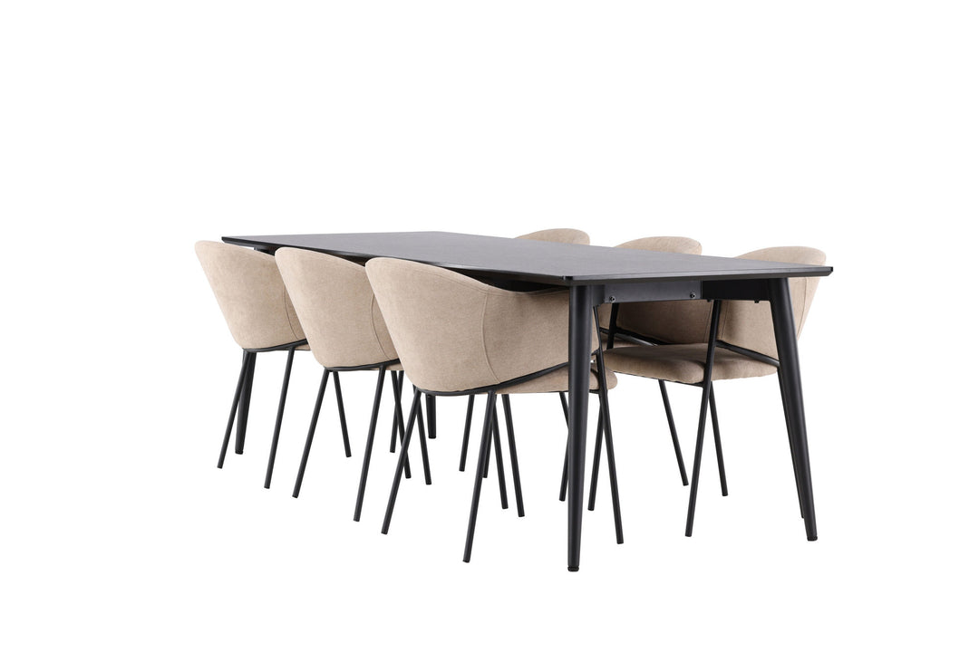 Venture Home Ellis Dining Table with Evelina Dining Chair