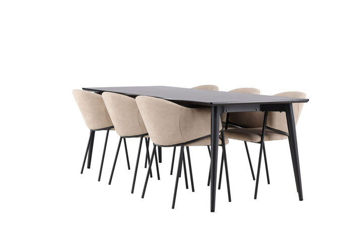 Venture Home Ellis Dining Table with Evelina Dining Chair