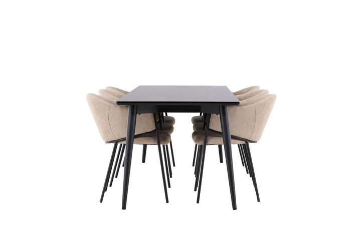 Venture Home Ellis Dining Table with Evelina Dining Chair