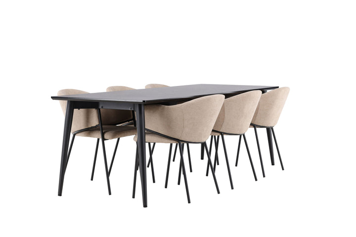 Venture Home Ellis Dining Table with Evelina Dining Chair