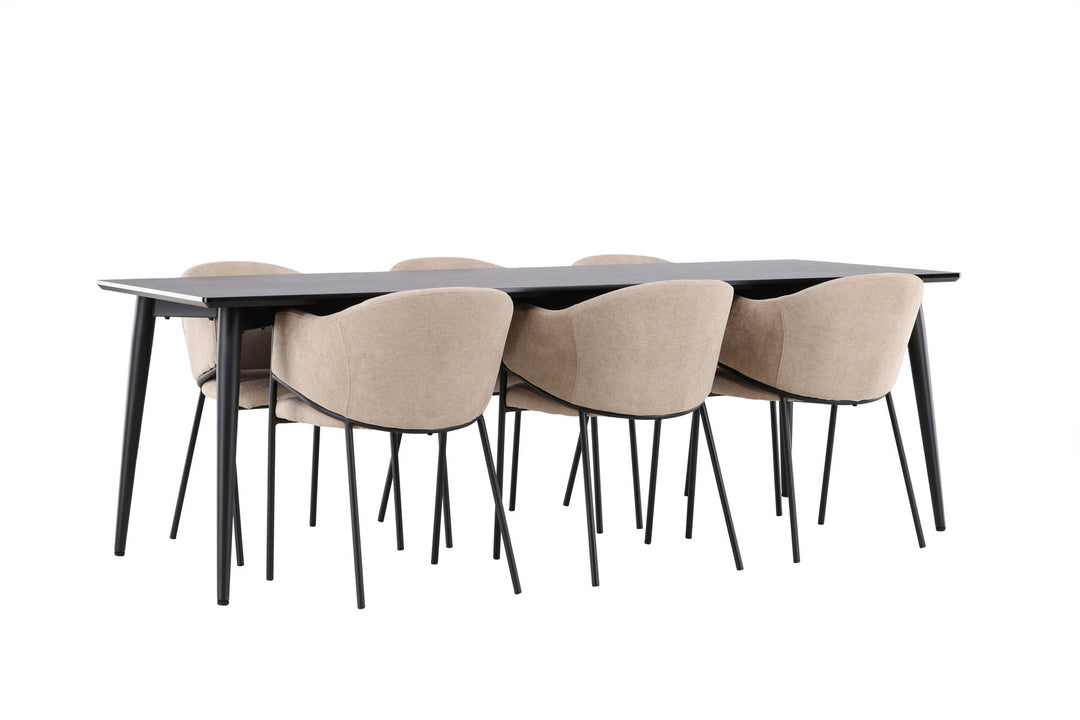 Venture Home Ellis Dining Table with Evelina Dining Chair
