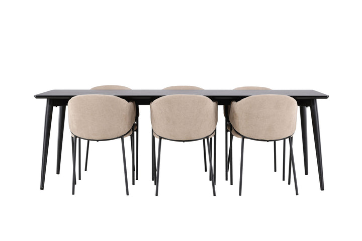 Venture Home Ellis Dining Table with Evelina Dining Chair