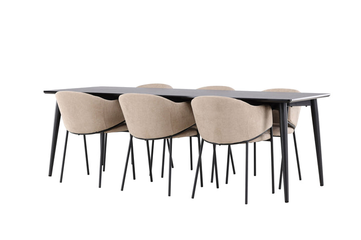 Venture Home Ellis Dining Table with Evelina Dining Chair