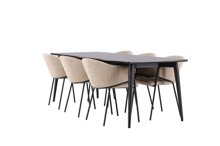 Venture Home Ellis Dining Table with Evelina Dining Chair