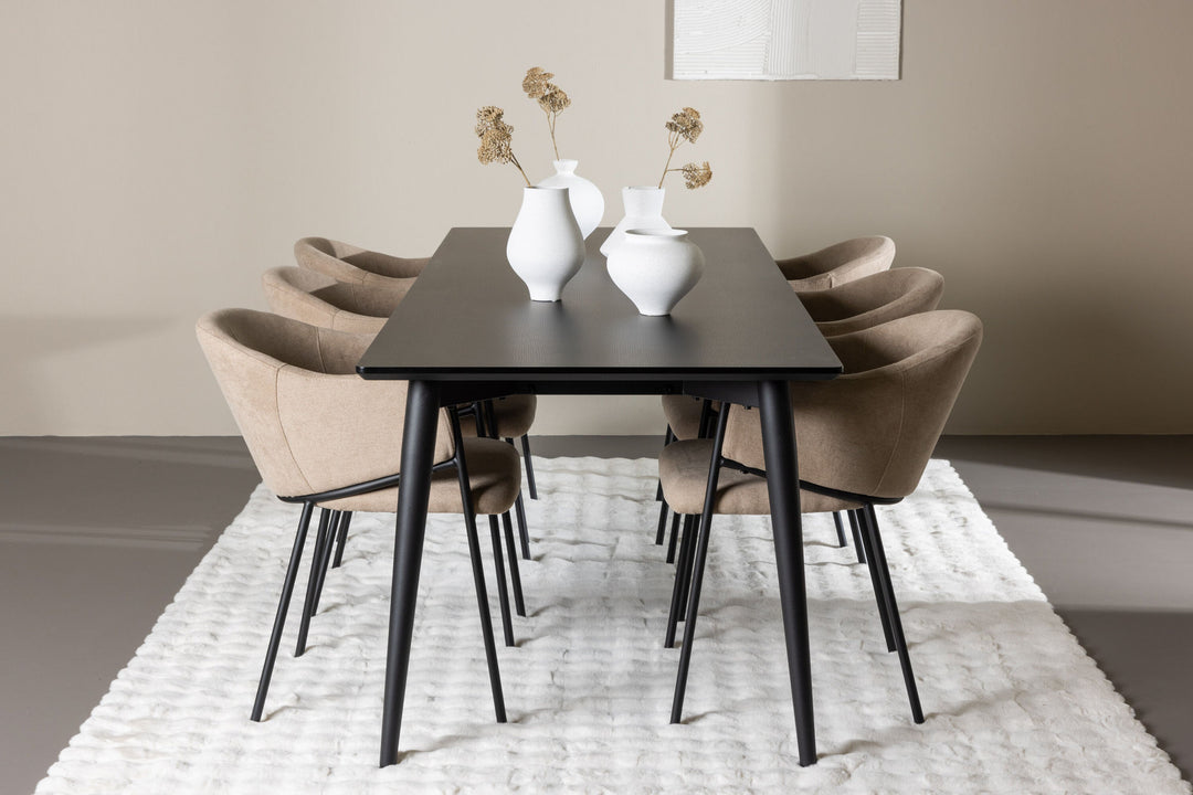 Venture Home Ellis Dining Table with Evelina Dining Chair