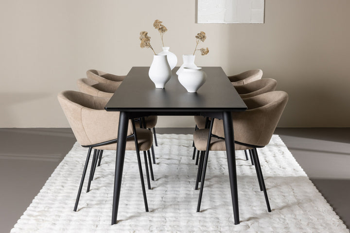 Venture Home Ellis Dining Table with Evelina Dining Chair